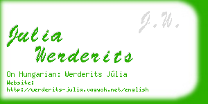 julia werderits business card